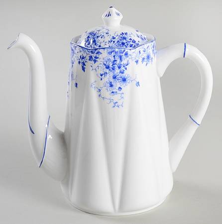 Dainty Blue Mini Coffee Pot & Lid