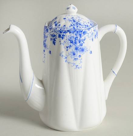 Dainty Blue Mini Coffee Pot & Lid