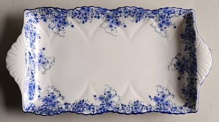 Dainty Blue 9" Rectangular Tray