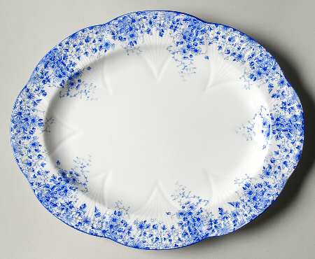 Dainty Blue 10" Oval Serving Platter