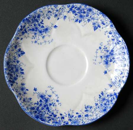 Dainty Blue Saucer for Flat Demitasse Cup