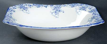 Dainty Blue 9" Square Vegetable Bowl