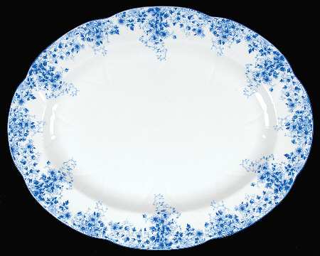 Dainty Blue 13" Oval Serving Platter