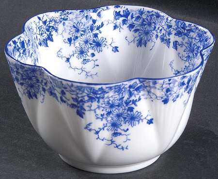 Dainty Blue Open Sugar Bowl