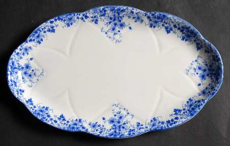 Dainty Blue Tray for Creamer & Open Sugar