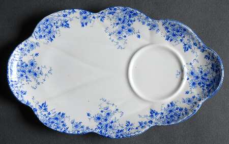 Dainty Blue Snack Plate