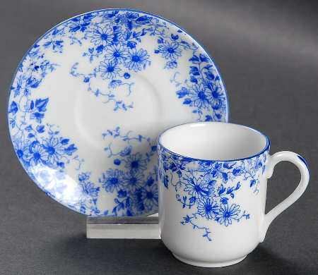 Dainty Blue Miniature Cup and Saucer Set