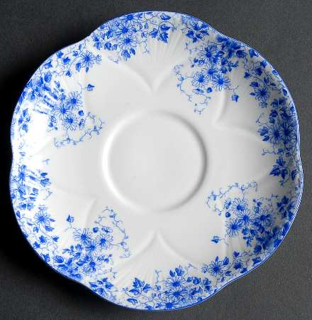 Dainty Blue Saucer for Oversized Cup