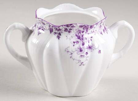 Dainty Mauve Sugar Bowl No Lid