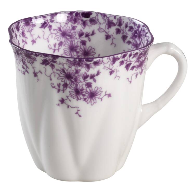 Dainty Mauve Flat Demitasse Cup