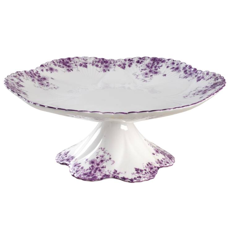 Dainty Mauve 8" Diameter Pedestal Cake Stand