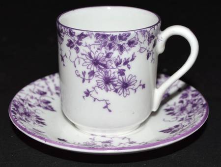 Dainty Mauve Miniature Cup and Saucer Set