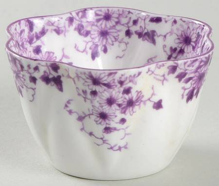 Dainty Mauve Individual Open Sugar Bowl