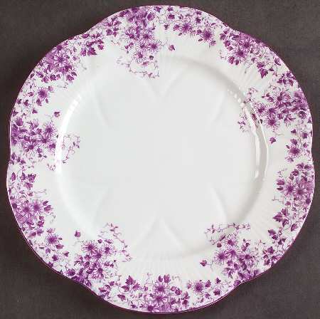Dainty Mauve Salad Plate by Shelley