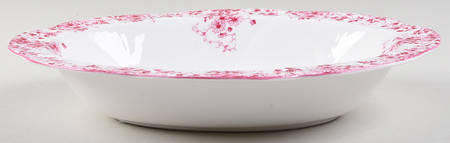 Dainty Pink 10" Oval Vegetable Bowl