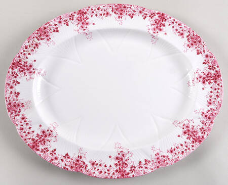 Dainty Pink 15" Oval Serving Platter