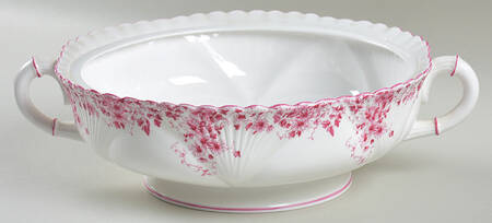 Dainty Pink Round Vegetable No Lid