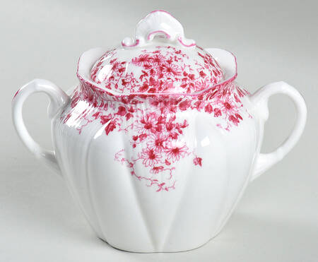 Dainty Pink Sugar Bowl & Lid