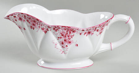 Dainty Pink Gravy Boat