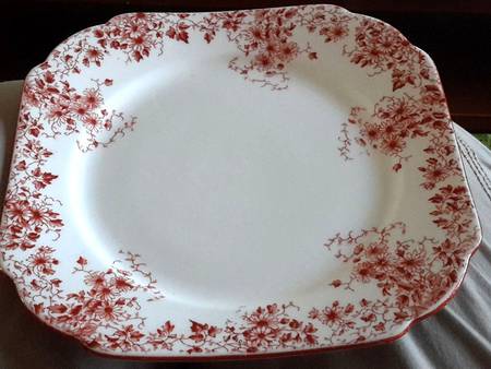 Dainty Pink Square Dessert Plate