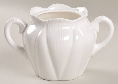 Dainty White (No Trim) Sugar Bowl No Lid