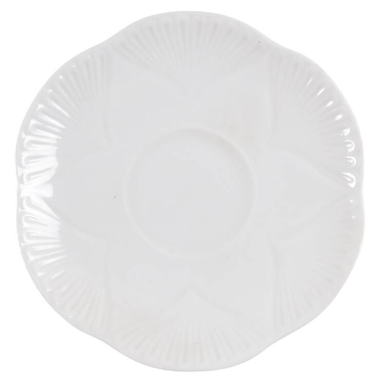 Dainty White (No Trim) Saucer for Demitasse Cup