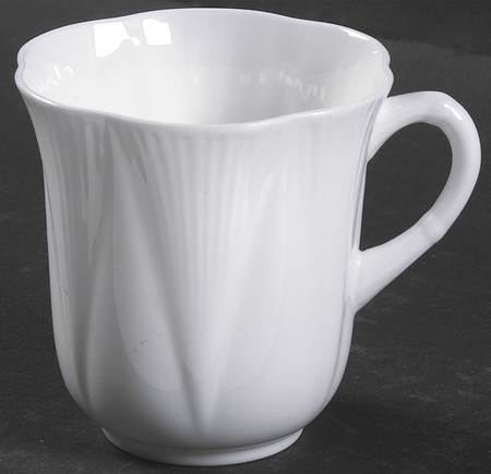 Dainty White (No Trim) Flat Cup