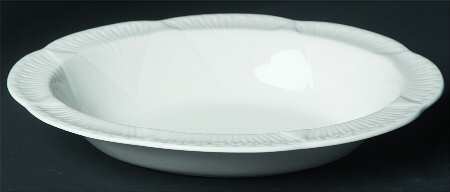 Dainty White (No Trim) 10" Oval Vegetable Bowl