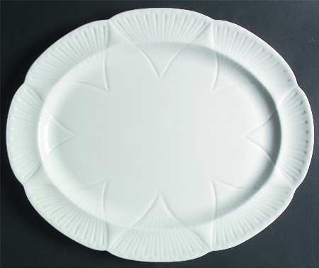 Dainty White (No Trim) 17" Oval Serving Platter