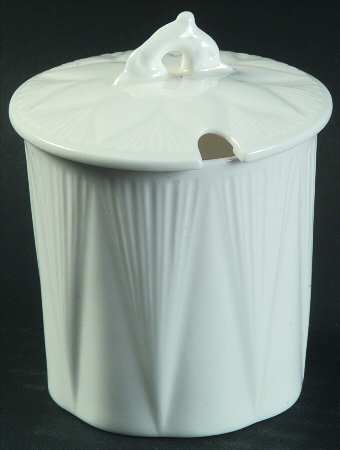 Dainty White (No Trim) Jam/Jelly & Lid