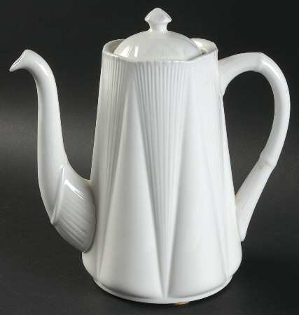 Dainty White (No Trim) Coffee Pot & Lid
