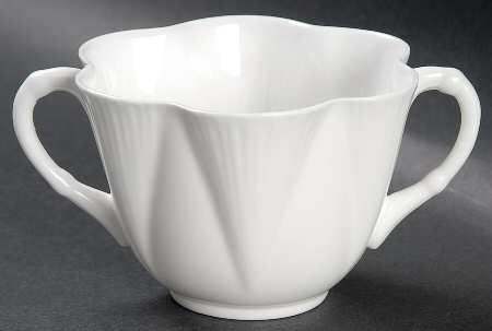 Dainty White (No Trim) Flat Bouillon Cup
