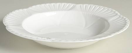 Dainty White (No Trim) Large Rim Soup Bowl