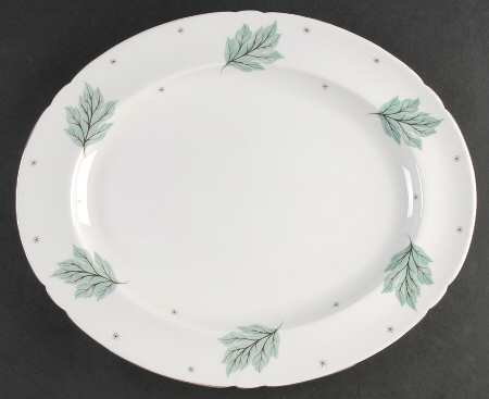 Drifting Leaves 14" Oval Serving Platter