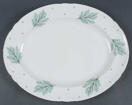 Drifting Leaves 12" Oval Serving Platter