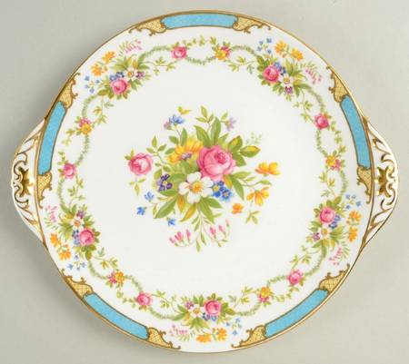 Dubarry Blue Handled Cake Plate