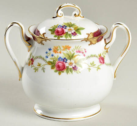 Dubarry Maroon Sugar Bowl & Lid