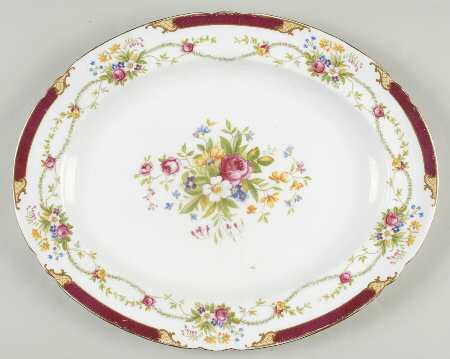 Dubarry Maroon 12" Oval Serving Platter