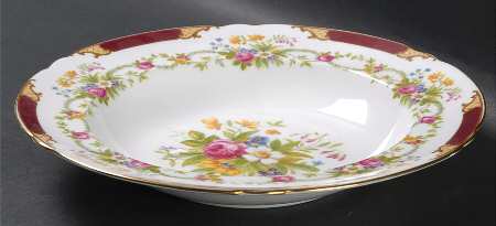 Dubarry Maroon Large Rim Soup Bowl