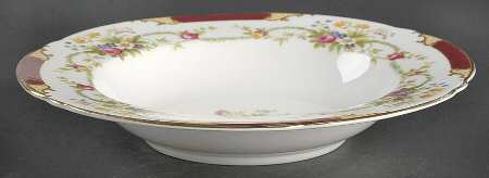 Dubarry Maroon Rim Soup Bowl