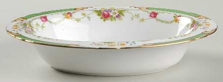 Dubarry Green 9" Oval Vegetable Bowl