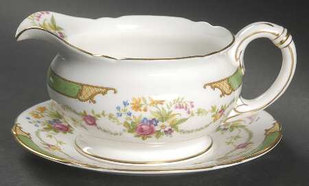 Dubarry Green Gravy Boat & Underplate