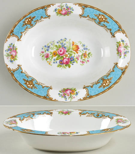 Duchess Blue 9" Oval Vegetable Bowl