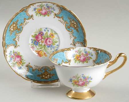 Duchess Blue Footed Cup & Saucer Set