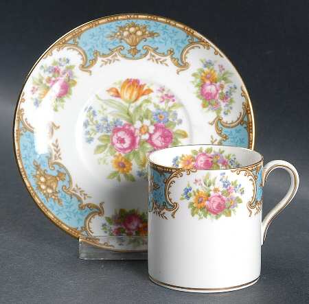 Duchess Blue Flat Demitasse Cup & Saucer Set