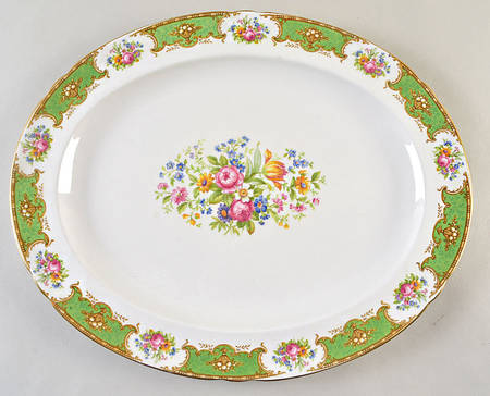 Duchess Green 16" Oval Serving Platter