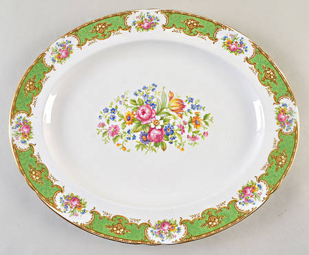 Duchess Green 14" Oval Serving Platter