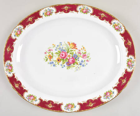 Duchess Red 16" Oval Serving Platter