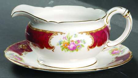 Duchess Red Gravy Boat & Underplate