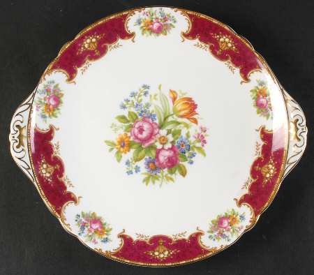 Duchess Red Handled Cake Plate
